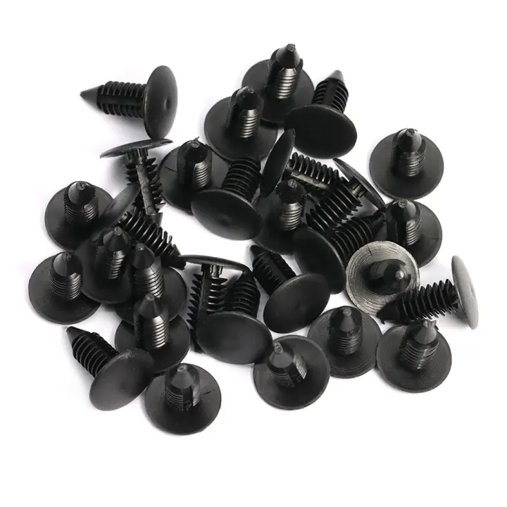 10Pcs Clavija De Plástico Para Automóvil AD Ajuste Rápido Para Agujero De 8mm Clip De Nylon Para Parachoques Y Guardabarros De GM Y Ford - 1