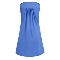 Vestido De Verano Para Mujer Talla S-5XL Estilo Casual Prenda Interior Con Botones Pleated Vintage Largo Hasta La Rodilla - details 28
