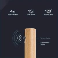 Lámpara De Pared LED Recargable Con Sensor De Movimiento Inteligente Para Pasillo Dormitorio Escaleras Baño Armarios Decoración Luz Nocturna Magnética Portátil Moderna - details 5