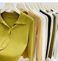 AOSSVIAO Chaqueta De Punto Para Mujer Estilo Oficina Lady Cierre Único Abrigo De Otoño Invierno 2025 Suéter Tejido Corto De Color Sólido Ajustado - details 7