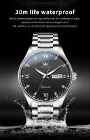 Reloj Mecánico OLEVS 9955 Original Acero Inoxidable Resistente Al Agua Luminoso Calendario De Negocios Lujo Reloj De Muñeca Automático - details 11