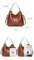 Bolso Hombro Mujer DIDABEAR De Cuero Gran Capacidad Estilo Vintage Casual Bolso De Mano Tote Bolsa De Moda Con Solapa - details 0
