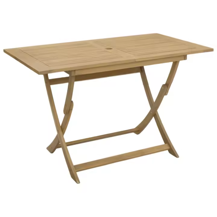Mesa de Jardín plegable Madera maciza de Acacia 120x70x75 cm - 1
