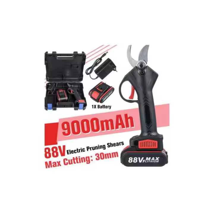Podadora De Batería Podadora De Ramas De Árboles, Diámetro De Corte 30 Mm, Tijeras De Jardinería Eléctricas, Recargable De Litio De 9 Ah, 3-4 Horas De Trabajo (Color : 1x9000mAH) - 1