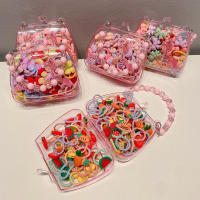 50Pcs Cinturones Elásticos Para Niñas Con Lazo Arco Iris Accesorios De Peluca Para Cumpleaños Fiesta Colores Variados - details 2