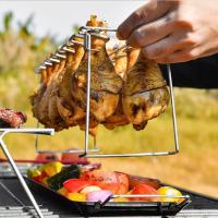1pc Rack De Asador En Acero Inoxidable Para Pato Y Pierna De Pollo Herramientas De Barbacoa Suministros De Cocina - details 2