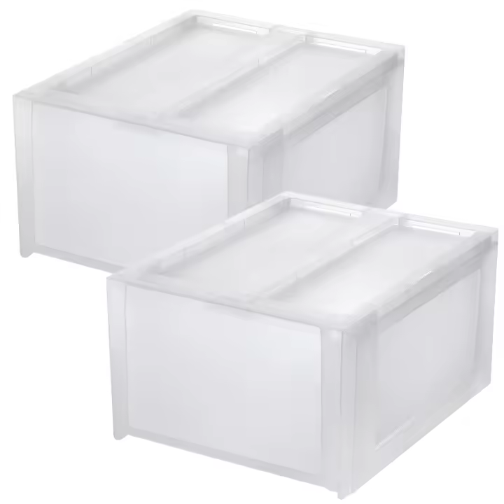 Tontarelli Set de 2 Cajas de Almacenamiento Modular 13L - Ideal para Tenerlas Apiladas - 1