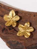 Pendientes de Maple inoxidable de la Flor del Pivot priionero para las mujeres de Oro de Plata con inclusiones de color Multi Zircon Pendientes de las mujeres Cute Girls Ear Cuff - details 16