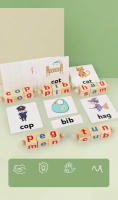 Juego De Palabras En Madera Para Niños Y Niñas Juguete Educativo De Aprender Letras Y Lectura Con 24 Tarjetas Para Edad Preescolar - details 0
