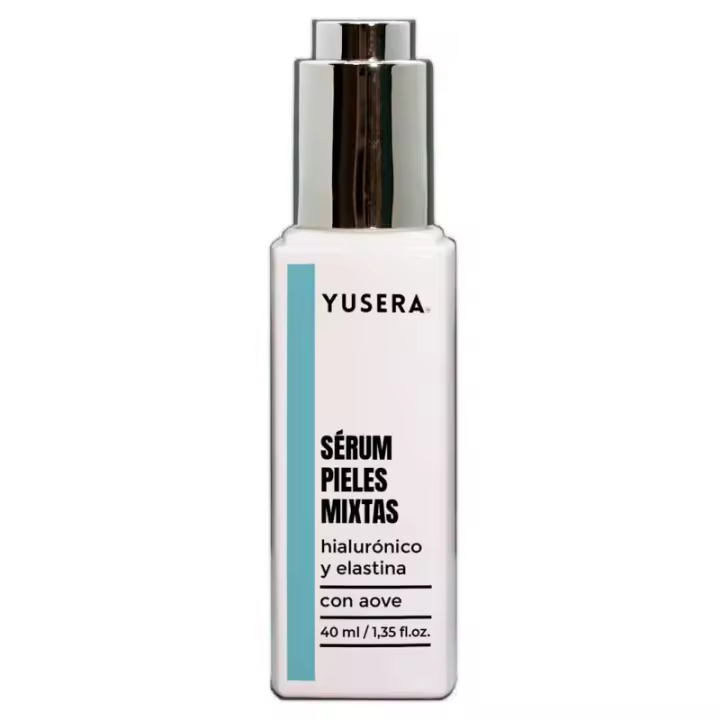 Sérum Pieles Mixtas con Ácido Hialurónico, Elastina y AOVE - Equilibra, Hidrata y Revitaliza la Piel Mixta - Marca YUSERA - 1