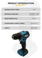 Taladro De Impacto Sin Cable Makita DDF485 18V Herramienta Eléctrica Para DIY Taladro Y Destornillador Sin Cable Para El Hogar - details 0