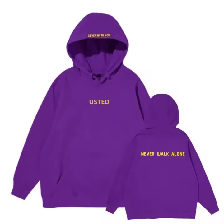  Sudadera De Fleece Para Niños Y Niñas Con Capucha Estampada Never Walk Alone Estilo Harajuku Para Otoño E Invierno - 1