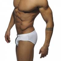 Nuevos Briefs De Natación Para Hombres Sexy Buzo De Playa Corto De Baño Con Pouch Bajo Y Estampado Geométrico Poliéster Spandex - details 11
