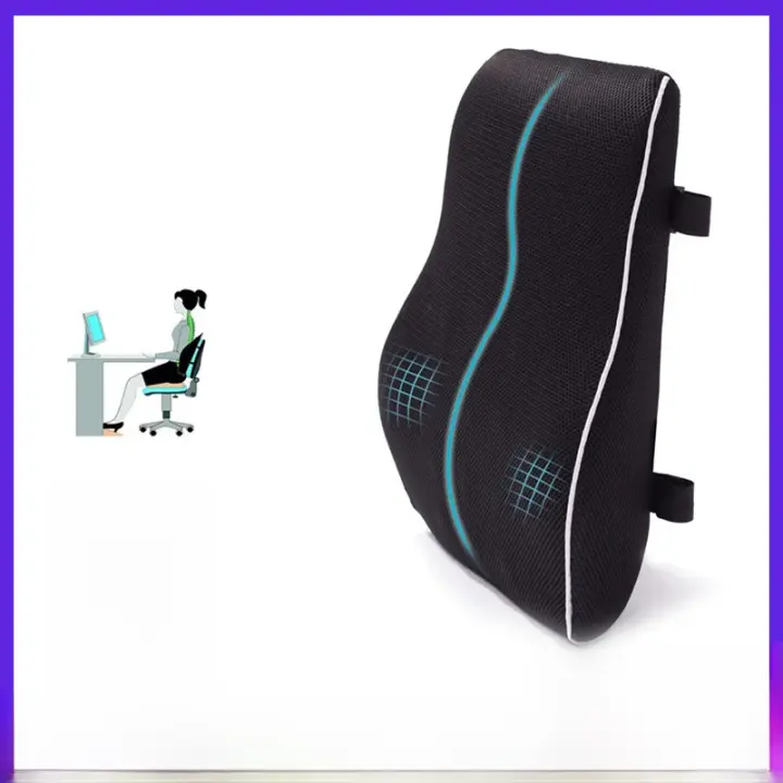 Cojín De Asiento Para Coche De Espuma De Memoria Antideslizante Para Oficina Y Juegos - Soporta La Lumbar Y La Cintura - Suave Y Cómodo - 1