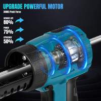 Pistola de pegamento eléctrica inalámbrica, herramienta de calafateo de pegamento de vidrio, 4 velocidades, para puertas y ventanas, para batería Makita de 18V, Pistola encoladora eléctrica sin cable Con 1 batería Enchufe UE - details 5
