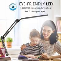 Lámpara De Escritorio LED Plegable Con Palanca Larga Y Clip Ajustable En 3 Colores Para Lectura Y Computadoras En Sala De Estar - details 1