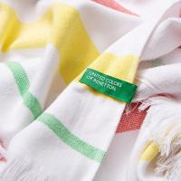 BENETTON Toalla de Playa Hamman 80x165cm 350gsm 100% Algodón Rosa, Amarillo y Verde - Rainbow BE - details 4