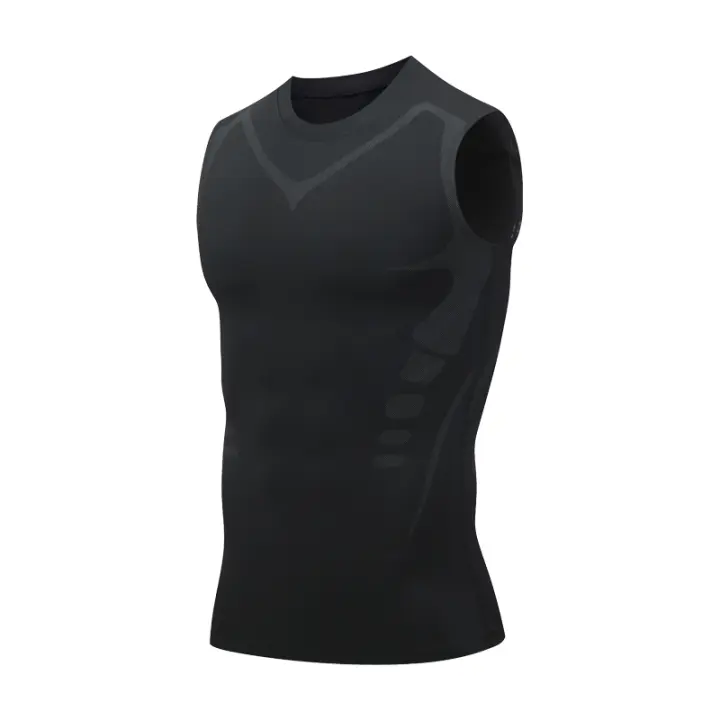Top De Compresión Para Hombre Camiseta Sin Mangas Para Gimnasio Rápido Secado Deporte Fitness Vestido De Musculación Entrenamiento Top De Músculo - 1