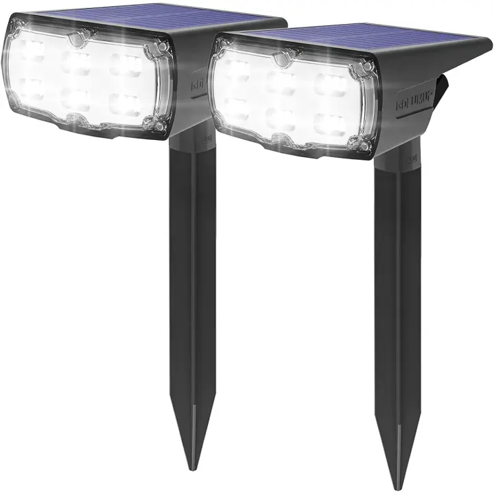 36 LED Outdoor Solar Spotlight, GOLUMUP IP67 Waterproof Solar - 1