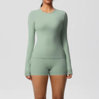 SSITO Traje Deportivo de Yoga para Mujer, 2 UDS., entrenamiento, ajuste Seco, transpirable, Top Deportivo de Alta elasticidad, pantalones de Yoga de Belte Alta para Mujer - details 16