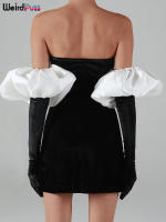 Vestido De Veludo Sin Espalda Para Mujer Con Guantes Nublados Bodycon Elástico Romántico Francesa Para Fiesta De Cumpleaños Vacaciones Streetwear - details 37