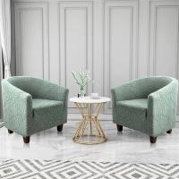 Cubierta De Silla Club Elástica En Jaquearl Sólido Protección De Muebles Para Sala De Estar Cubierta De Sofá De Barra Adecuada Para Silla De Un Brazo - details 16