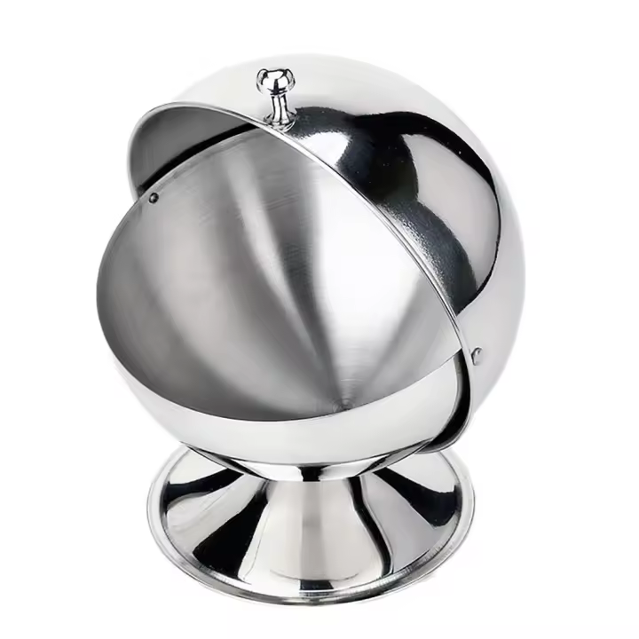 Caja de acero inoxidable para condimentos, tarro con tapa giratoria, contenedor de sal y azúcar, herramientas de cocina - 1