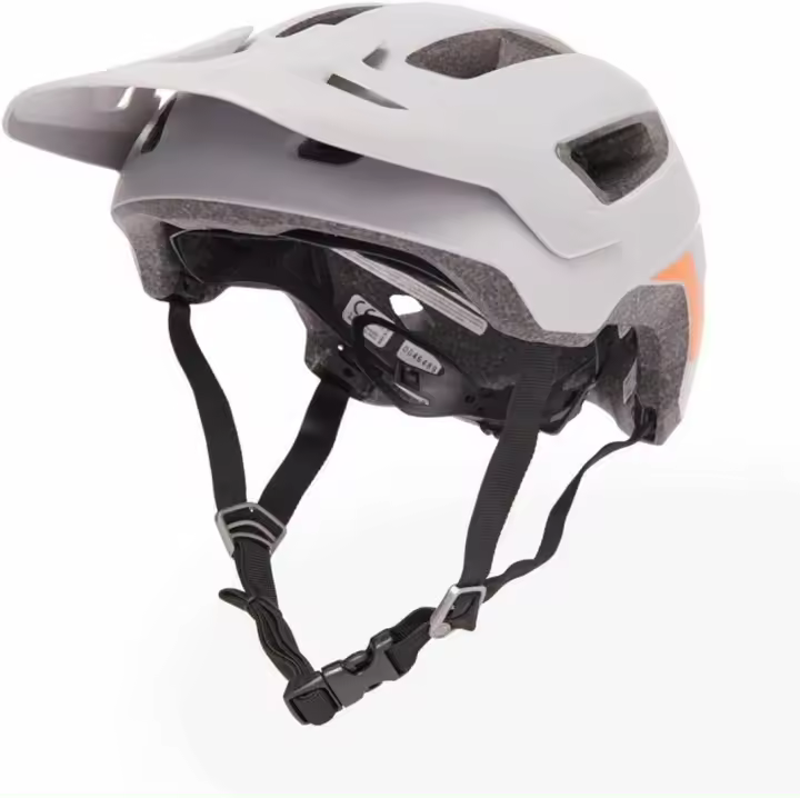BELL - Casco para bicicleta - Universal Adulto - 53-60 cm - Alta calidad - Color Gris y detalles en Naranja - 1