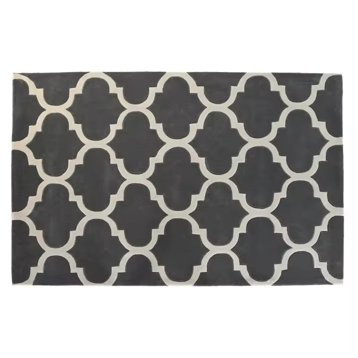 ALFOMBRA POLIESTER 120X180X2 1800 GSM ETNICO GRIS TX204769 - 1