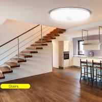 Lámpara De Techo Con Sensor De Movimiento PIR 15w 20w 30w 40w Luz Moderna Para Pasillo Garage Escalera Balcón 220V ABS Aluminio PC Ultra Delgada LED SMD2835 - details 12