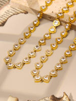 2025 Brilliant Fashion 5A Cubic Zirconia Corazón CZ Cluster Collar para las mujeres, Novia, lover, Halo CZ Collar de Cadena de Tenis de Cuello - details 9