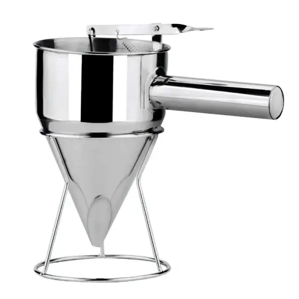 Dispensador de masa, Embudo de Maple inoxidable con soporte para pastes, Donas, magdalenas, panqueques, horneado - 1