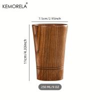 Taza De Té De Madera Hecha a Mano Estilo Japonés Para Café Leche Agua Vino Taza De Bebida Para Cocina Y Barra - details 3