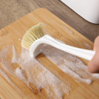 Cepillo De Cocina Con Mango De Plástico Y Cerdas De Sisal/Cabello De Caballo Para Limpieza De Ollas Sartenes Y Utensilios - details 4
