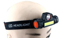 Linterna Frontal Q5+COB Con Batería 18650 Integrada Potente Para Camping Y Pesca Luz LED COB Iluminación Stepless Dimming Impermeable - details 10