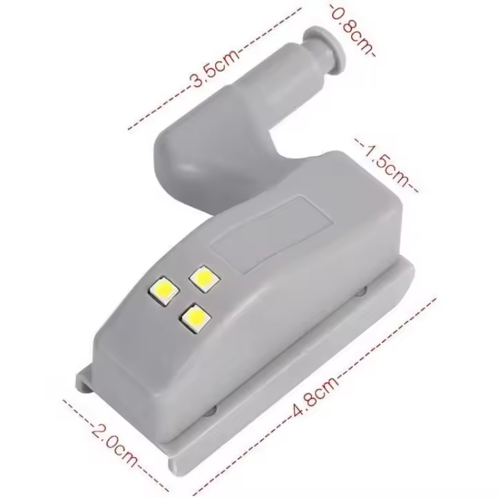 Paquete de 16 luces LED con sensor para bisagras de gabinete para sala de estar, dormitorio, armario, cocina, luz de noche para armario (blanco cálido) - 1