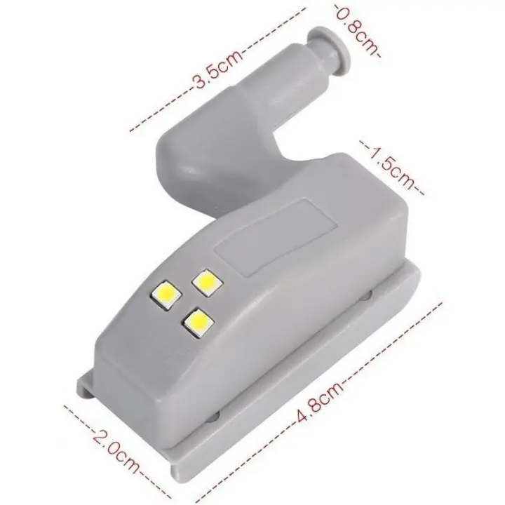 Paquete de 16 luces LED con sensor para bisagras de gabinete para sala de estar, dormitorio, armario, cocina, luz de noche para armario (blanco cálido) - 1