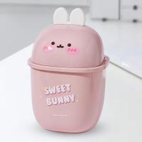 Mini Papelera Con Tapa De Inclinación Lindo Cesta De Basura Para Escritorio Baño Cocina Papelera De Plástico Pequeña Para El Hogar Y La Oficina - details 7