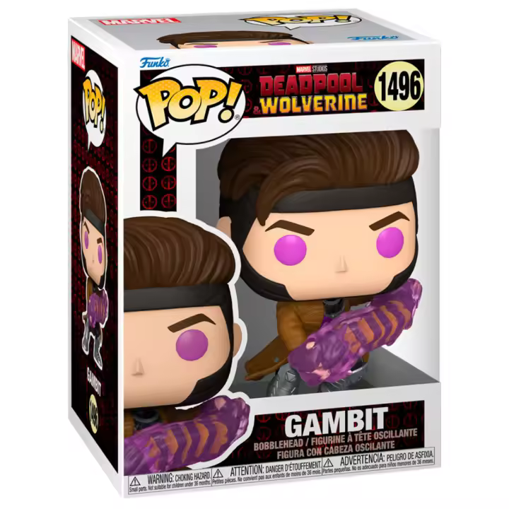 Figura Pop Marvel Deadpool & Wolverine Gambit-Figura de Vinilo Coleccionable - Idea de Regalo- Mercancia Oficial - Juguetes para Niños y Adultos - Movies Fans - Muñeco para Coleccionistas y Exposición - 1
