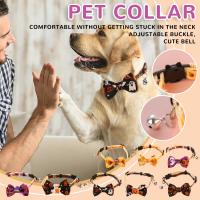 Collar De Halloween Para Gatos Con Campana Lazo Ajustable Con Hebilla De Seguridad Para Perros Y Gatos Mediano Tamaño Adorno De Novia Para Chihuahua Accesorios Para Mascotas - details 0