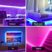 Tiras LED RGB Con Control Remoto Para Decoración De Habitaciones Y Fiestas Luz De Pared Para TV Y Ambiente Doméstico - details 5