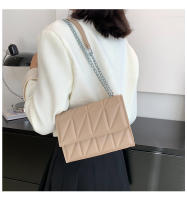 Bolso De Hombro Para Mujer Con Cadena Y Parche Bordado Bolso Bandolera Diario Sólido Color PU Cuero Sintético Cuadrado - details 4