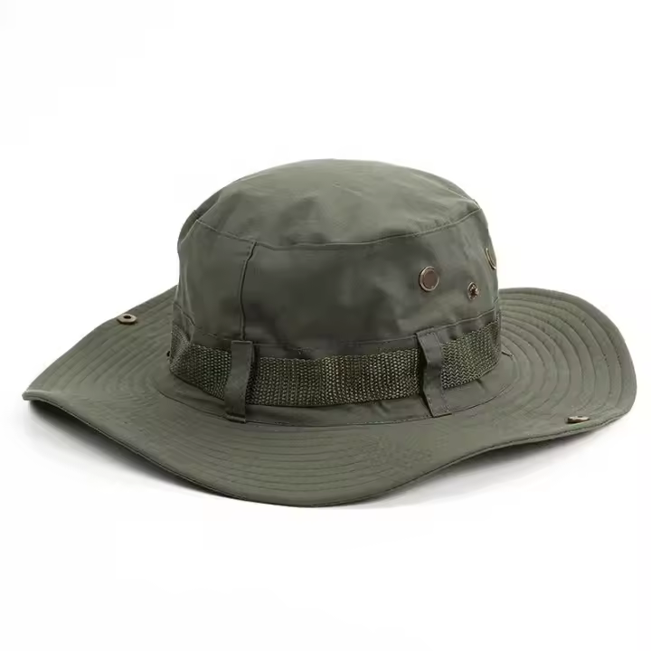 Gorro De Pesca Para Hombres Protección UV Sombrero Ancho De Protección Solar Para Exteriores Caminata Y Cuidado Del Rostro Y Cuello - 1