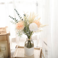 Flores Artificiales De Diente De León Para Decoración De Mesa Y Sala De Estar Vaso De Seda Híbrido Bouquet Para Boda Fiesta Navidad - details 0
