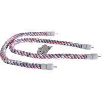 Juguete Para Aves De Compañía Mordedor De Algodón Colorido Para Periquitos Resistente Y Elástico Con Carril Para Colgar En Jaula - details 14