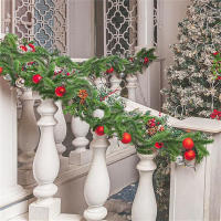 Guirnalda De Pino Artificial Para Navidad Con Bayas Rojas Y Conos 70.87 Cm Decoración Realista Para Casa De Vacaciones Escritorio Armario Estante De Chimenea Y Hogar Exteriores - details 1