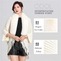 Chal De Punto Para Mujer Cuello De Piel De Peluche Grueso Abrigo De Evening Vestido De Boda Manto Cardigan Capa Estilo Casual - details 11