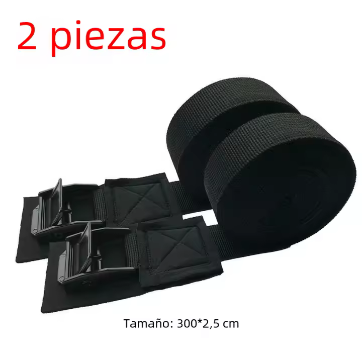 2Pcs Correa De Atado Rápido Con Hebilla Para Techo De Coche 250kg Polyester Para Remolques De Kayak Y Equipaje - 1