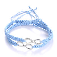 Pareja De Pulseras De Amor Infinito Hechas a Mano Para Hombres Y Mujeres Cadena De Cordón Tejida Con Encanto Joyería De Amistad - details 3