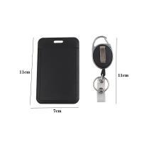 Porta Tarjetas Retráctil De Alta Gama En Negro 3 Piezas/Opciional Soporte Para Comedor Estudiantil Organizador De Tarjetas - details 1